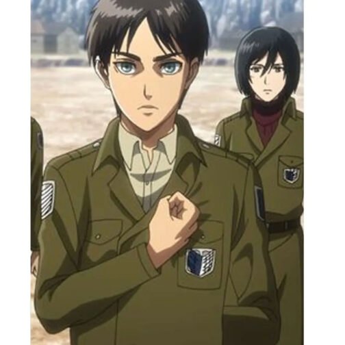 Attack on Titan S03 Eren Jaeger Green Coat - Image 10