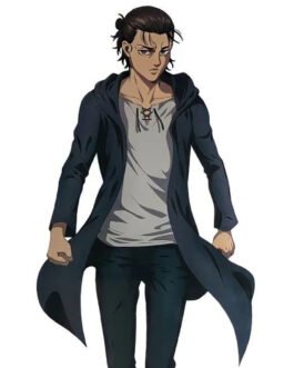 Eren Yeager Attack on Titan S04 Black Hooded Coat