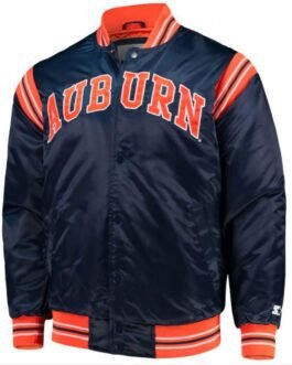 Auburn Tigers The Enforcer Blue Satin Jacket