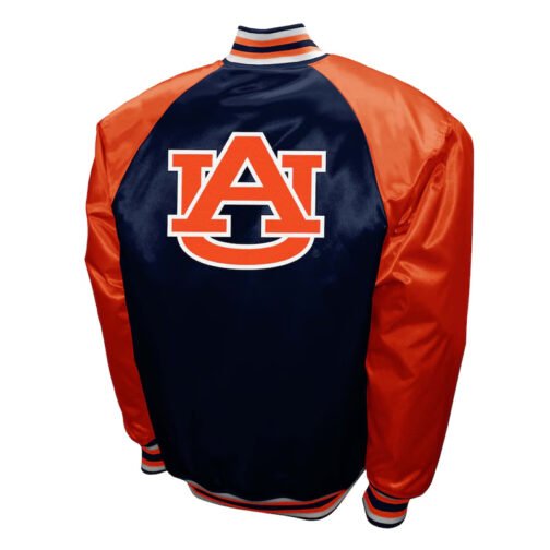 Auburn Tigers The Game Navy Satin Jacket - Image 2