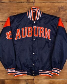 Auburn University College Navy Varsity Satin Jacket
