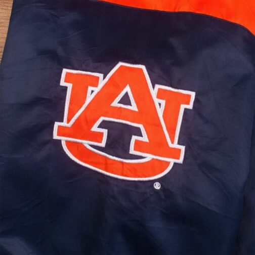Auburn University College Navy Varsity Satin Jacket - Image 3