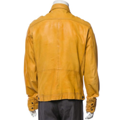 Austin & Ally S04 Ross Lynch Yellow Leather Jacket - Image 3