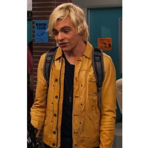 Austin & Ally S04 Ross Lynch Yellow Leather Jacket - Image 2