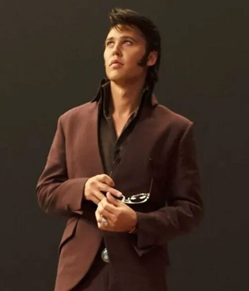 Elvis Austin Butler Maroon Blazer - Image 2