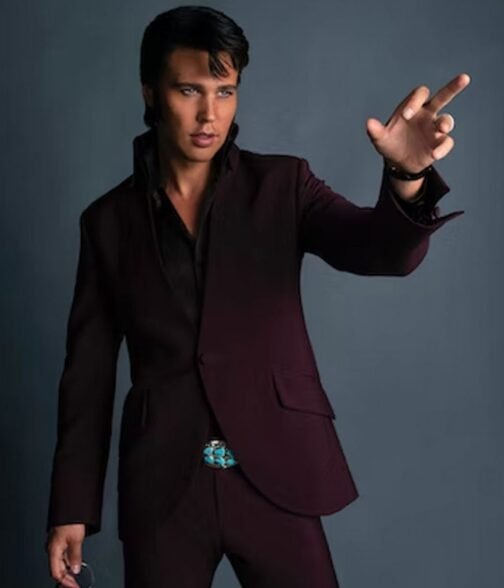 Elvis Austin Butler Maroon Blazer - Image 3