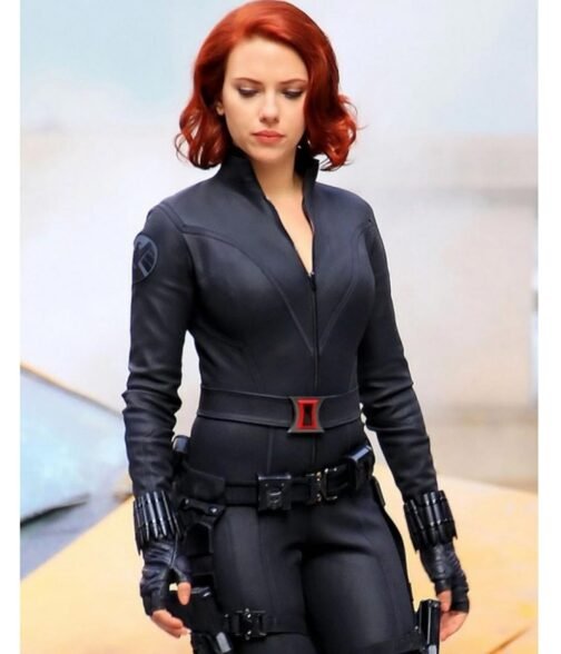 Black Widow Avengers Endgame Leather Jacket - Image 6