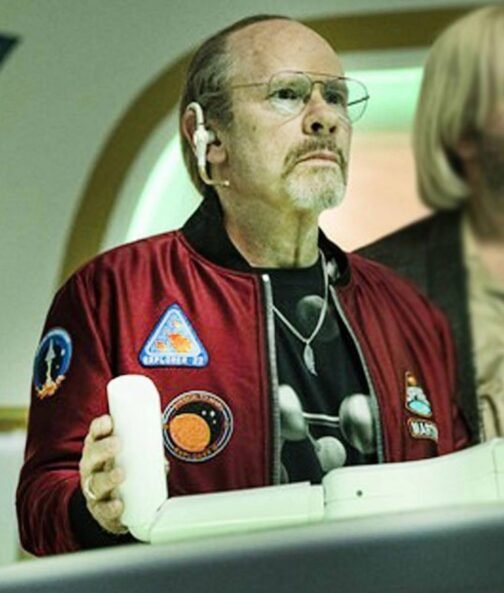 Avenue 5 Ethan Phillips Bomber Maroon Jacket - Image 2