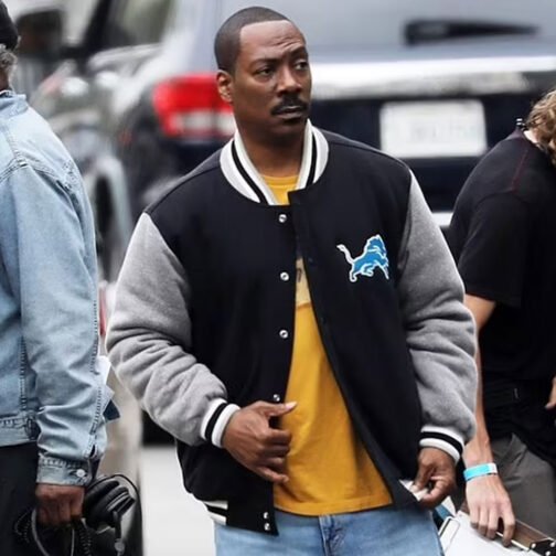 Eddie Murphy Beverly Hills Cop 4 Detroit Lions Varsity Jacket - Image 8