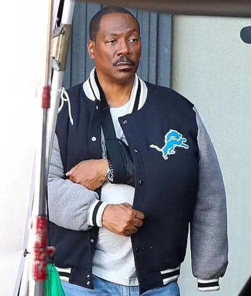Eddie Murphy Beverly Hills Cop 4 Detroit Lions Varsity Jacket - Image 9