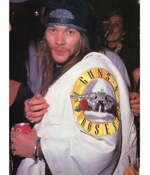Guns N Roses Axl Rose White Leather Jacket - Image 7