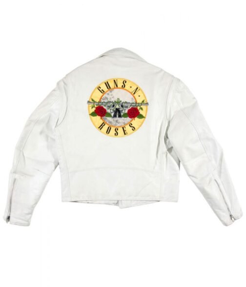 Guns N Roses Axl Rose White Leather Jacket - Image 3