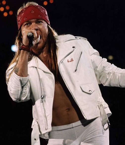 Guns N Roses Axl Rose White Leather Jacket - Image 2