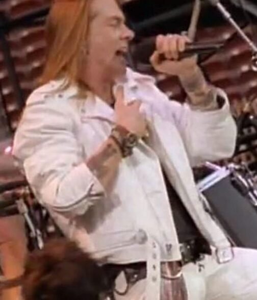 Guns N Roses Axl Rose White Leather Jacket - Image 8
