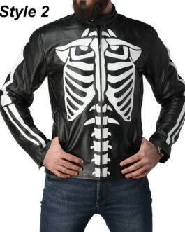 Axl Rose Guns N Roses Skeleton Biker Leather Jacket