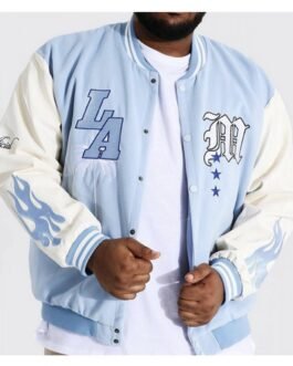 LA Baby Blue Varsity Jacket