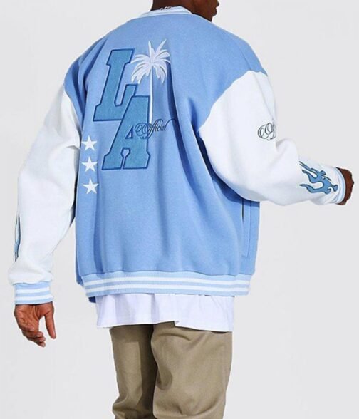 LA Baby Blue Varsity Jacket - Image 2