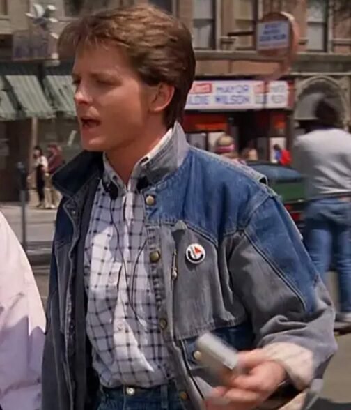 Marty Mcfly BTTF Denim Jacket - Image 9