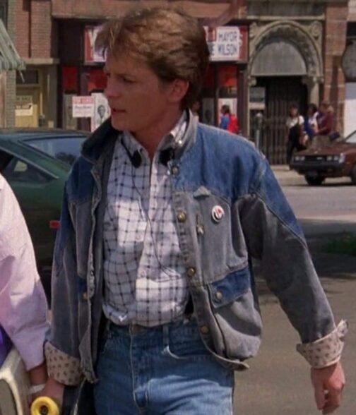 Marty Mcfly BTTF Denim Jacket - Image 16