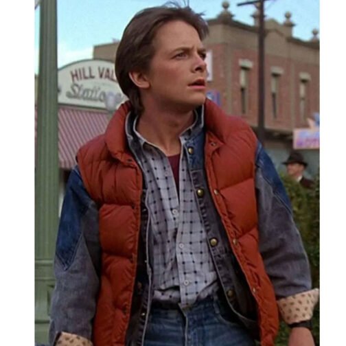 Marty Mcfly Back To The Future Puffer Vest - Image 7