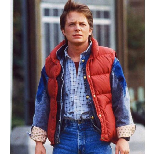 Marty Mcfly Back To The Future Puffer Vest - Image 2