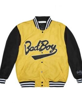 Bad Boy Notorious B.I.G 72 Varsity Yellow and Black Jacket