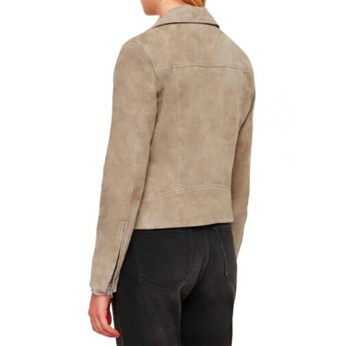 Bad Sisters Eva Birthistle Brown Suede Jacket - Image 3