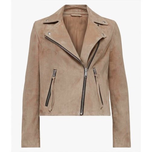 Bad Sisters Eva Birthistle Brown Suede Jacket - Image 4