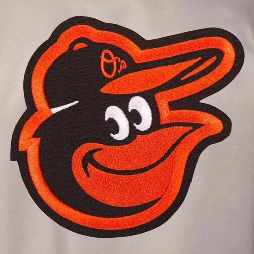 Baltimore Orioles Black/Gray Poly Twill Jacket - Image 3