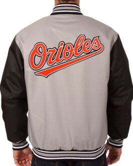Baltimore Orioles Black/Gray Poly Twill Jacket