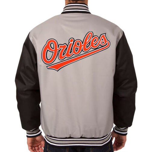 Baltimore Orioles Black/Gray Poly Twill Jacket - Image 2