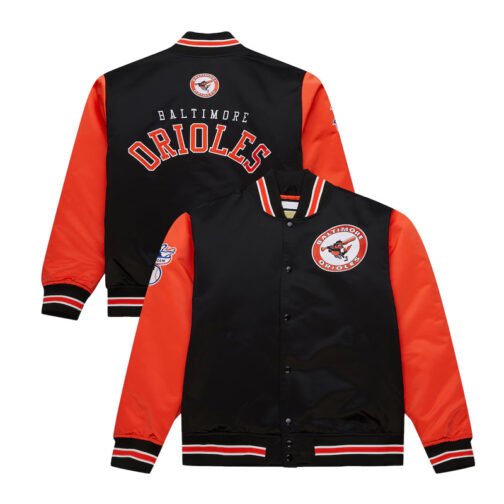 Baltimore Orioles Primetime Vintage Logo Satin Jacket - Image 3