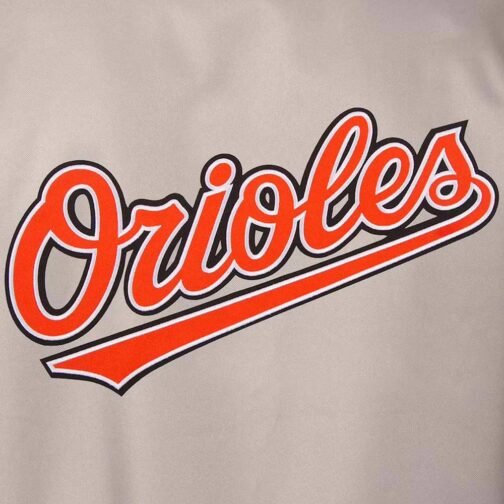 Baltimore Orioles Black/Gray Poly Twill Jacket - Image 4