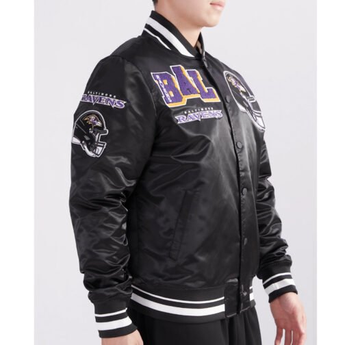 Baltimore Ravens Mashup Classic Rib Satin Jacket - Image 3
