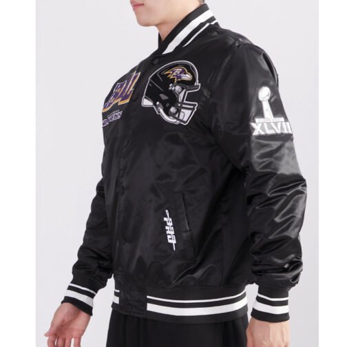 Baltimore Ravens Mashup Classic Rib Satin Jacket - Image 4