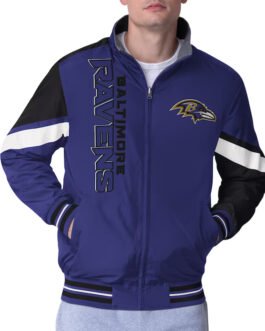 Baltimore Ravens Strong Arm Purple Full-Zip Jacket