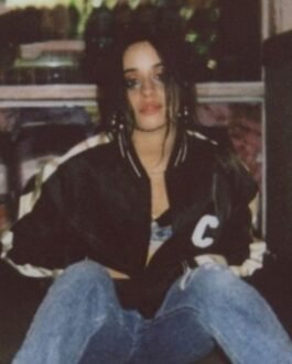 Bam Bam Camila Cabello Letterman Black Jacket