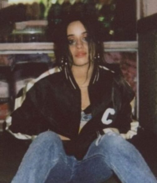 Bam Bam Camila Cabello Letterman Black Jacket - Image 2