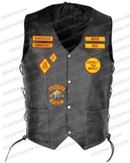 Men’s Bandidos Biker Leather Vest