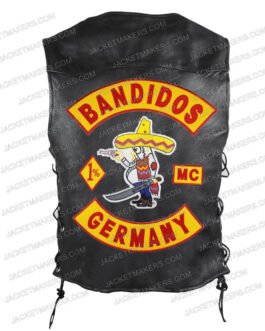 Men’s Bandidos Biker Leather Vest