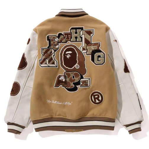Multi Motif Bape Varsity Jacket - Image 4