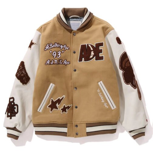 Multi Motif Bape Varsity Jacket - Image 2