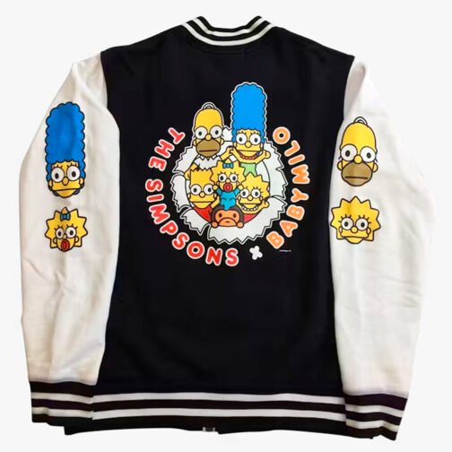 Bape Simpsons Baby Milo Varsity Jacket - Image 4