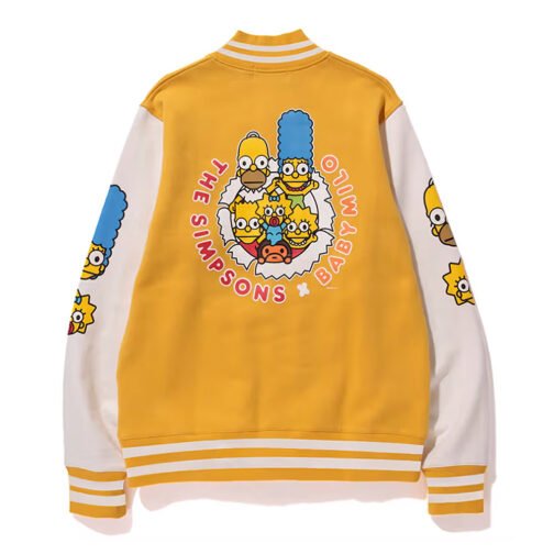 Bape Simpsons Baby Milo Varsity Jacket - Image 3