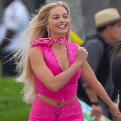 Barbie Margot Robbie Cotton Pink Vest - Image 12