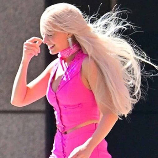 Barbie Margot Robbie Cotton Pink Vest - Image 16