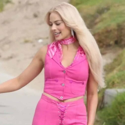 Barbie Margot Robbie Cotton Pink Vest - Image 18