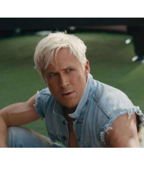 Ryan Gosling Barbie Blue Denim Vest - Image 8