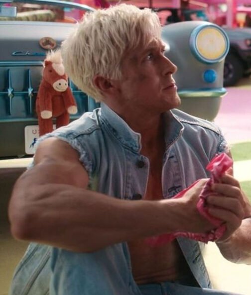 Ryan Gosling Barbie Blue Denim Vest - Image 11