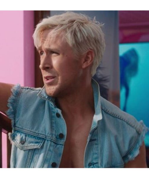 Ryan Gosling Barbie Blue Denim Vest - Image 12